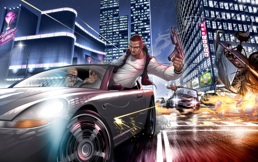 Our whole life... GTA: fantastic illustrations by Patrick Brown