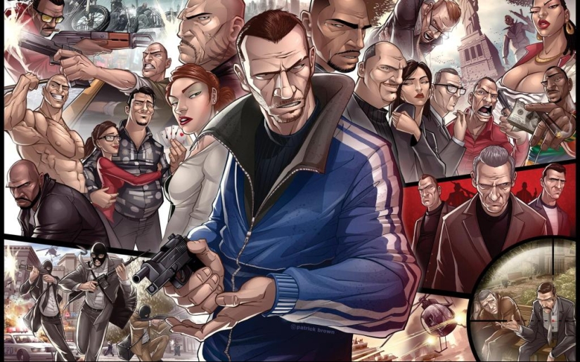 Our whole life... GTA: fantastic illustrations by Patrick Brown