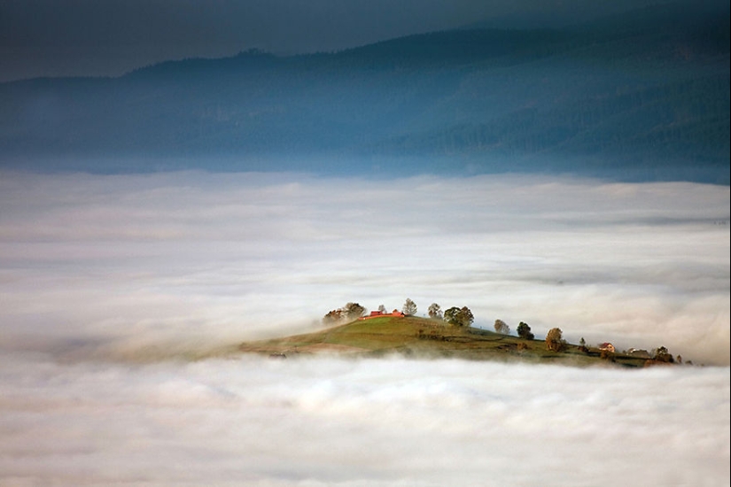 Paisajes increíbles en el abrazo de la niebla
