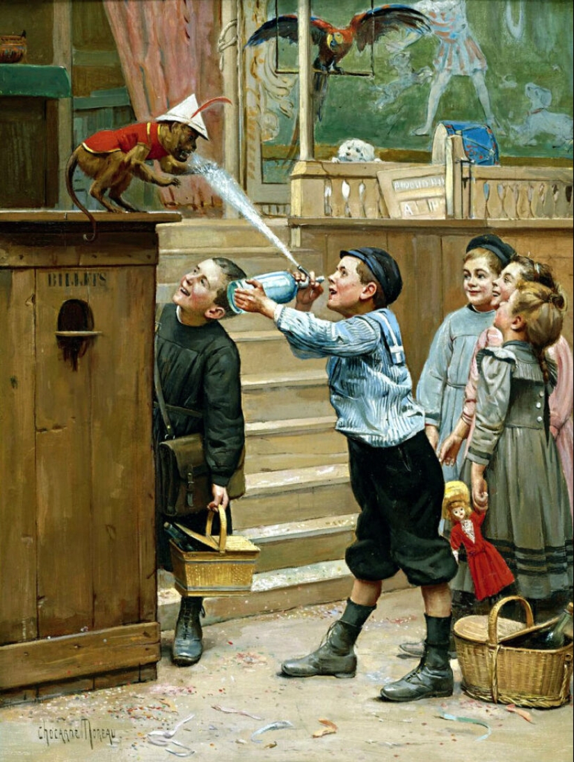 Paul-Charles Chaucarne-Moreau and the mischievous Parisian tomboys in his paintings Paul-Charles Chaucarne-Moreau and the mischievous Parisian tomboys in his paintings