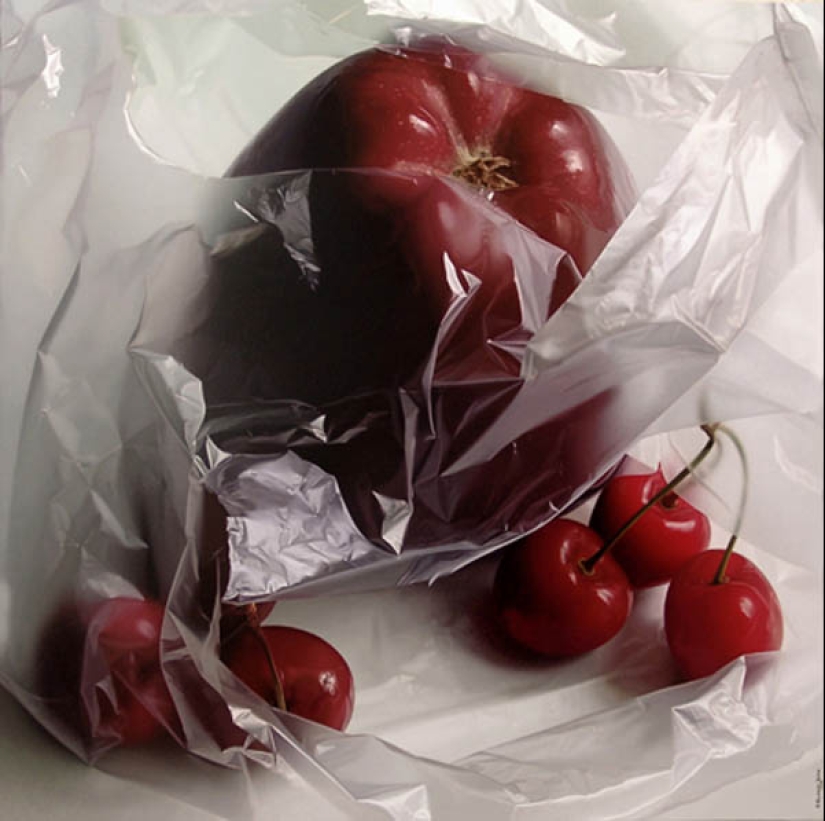 Pedro Campos y sus pinturas al óleo, al igual que las fotos