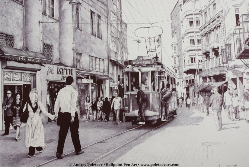 Photorealistic painting with a ballpoint pen from Andrey Poletaev Photorealistic painting with a ballpoint pen from Andrey Poletaev