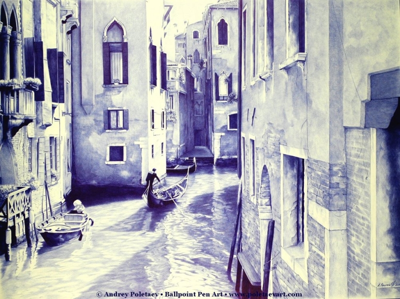 Photorealistic painting with a ballpoint pen from Andrey Poletaev Photorealistic painting with a ballpoint pen from Andrey Poletaev