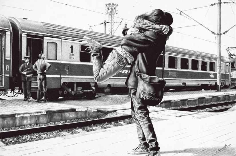 Photorealistic painting with a ballpoint pen from Andrey Poletaev Photorealistic painting with a ballpoint pen from Andrey Poletaev