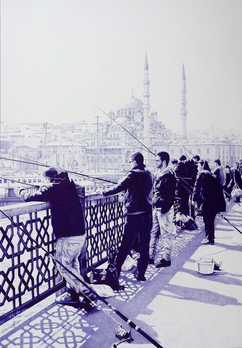Photorealistic painting with a ballpoint pen from Andrey Poletaev Photorealistic painting with a ballpoint pen from Andrey Poletaev