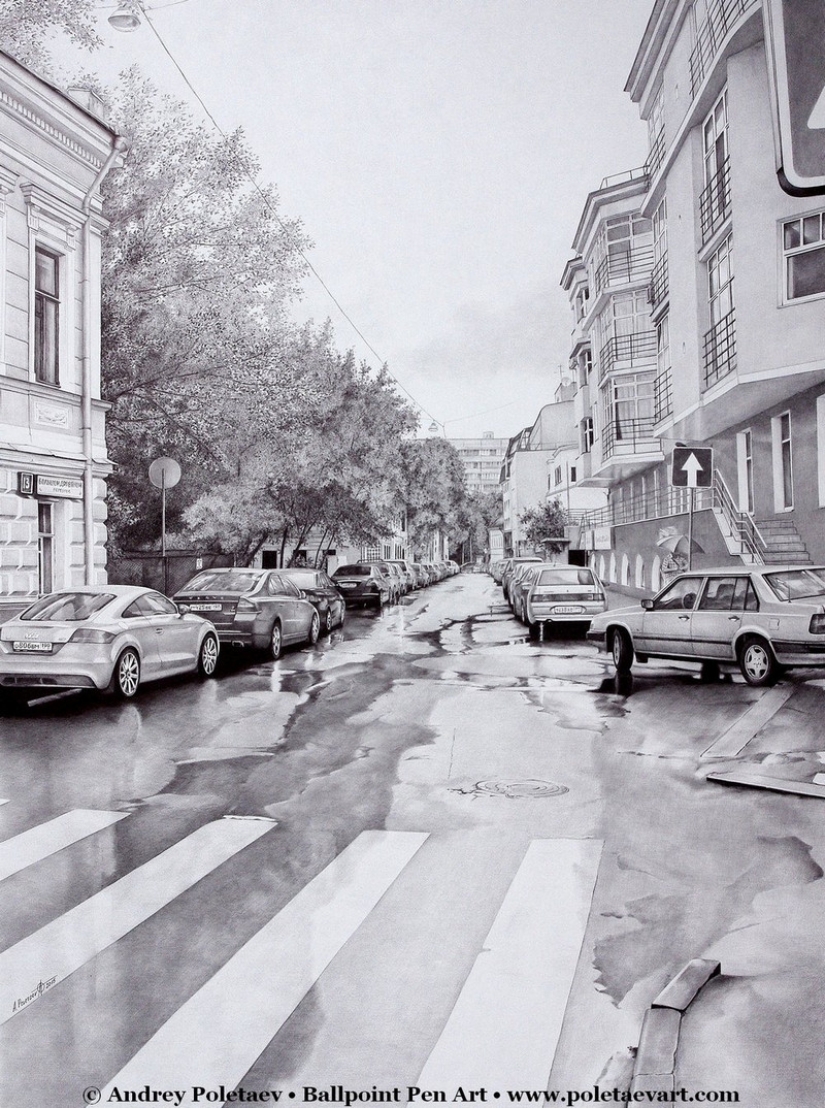 Photorealistic painting with a ballpoint pen from Andrey Poletaev Photorealistic painting with a ballpoint pen from Andrey Poletaev