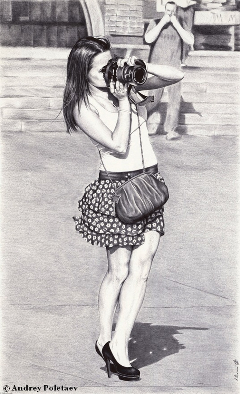 Photorealistic painting with a ballpoint pen from Andrey Poletaev Photorealistic painting with a ballpoint pen from Andrey Poletaev