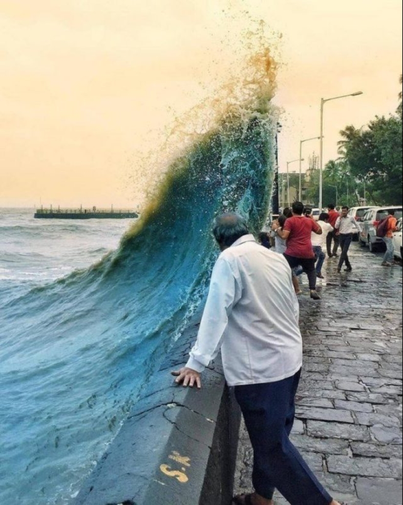 Photos are randomly made for a moment before...