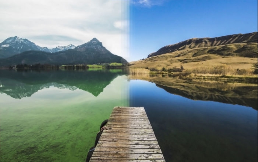 Photos-twins, made in different parts of the world