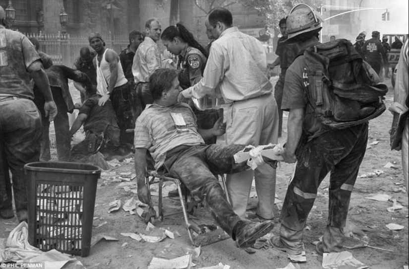 Pictures of the Briton Phil Penman, who was at the scene of the 9/11 terrorist attack