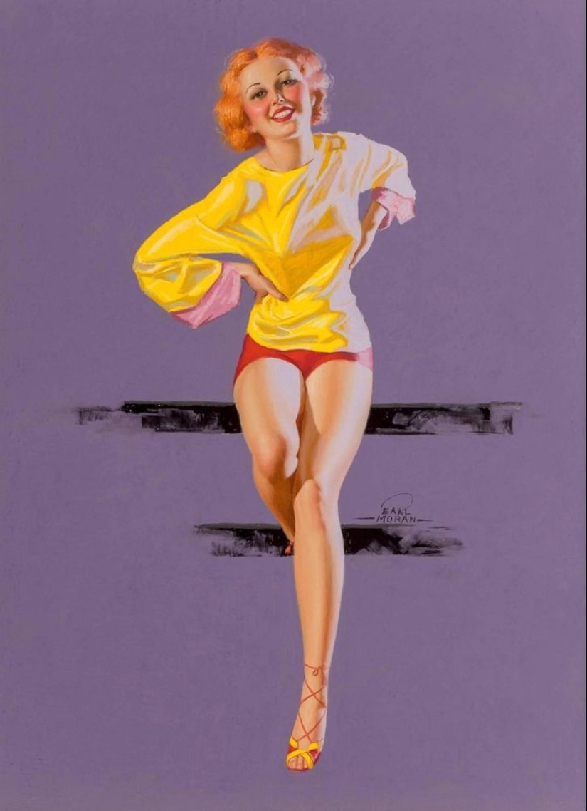 Pin-up de Earl Moran, el artista para el que trabajó como modelo Marilyn Monroe Pin-up de Earl Moran, el artista para el que trabajó como modelo Marilyn Monroe