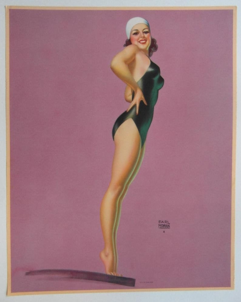 Pin-up de Earl Moran, el artista para el que trabajó como modelo Marilyn Monroe Pin-up de Earl Moran, el artista para el que trabajó como modelo Marilyn Monroe