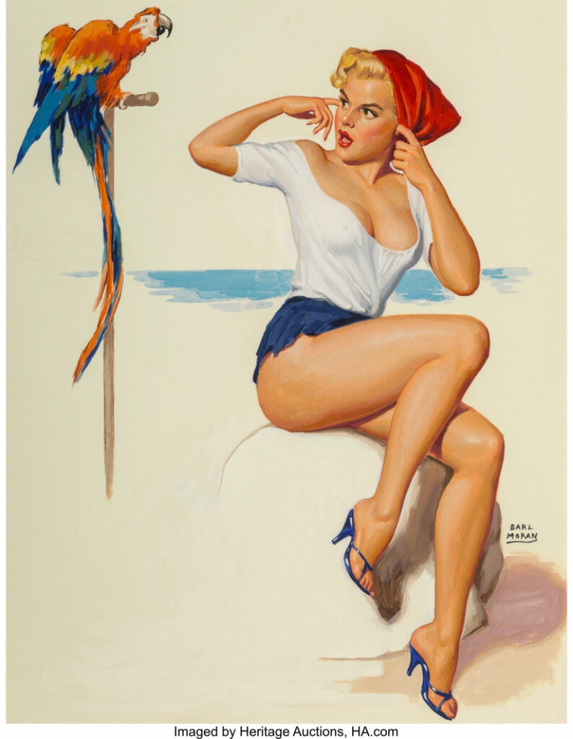Pin-up de Earl Moran, el artista para el que trabajó como modelo Marilyn Monroe Pin-up de Earl Moran, el artista para el que trabajó como modelo Marilyn Monroe
