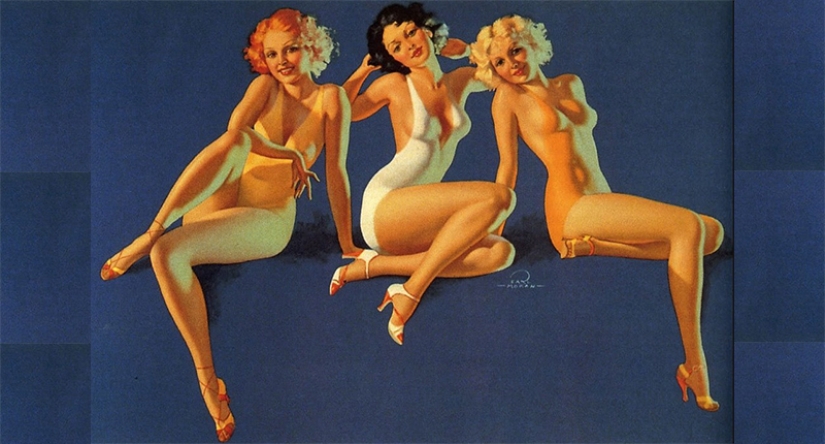 Pin-up from Earl Moran, the artist for whom Marilyn Monroe worked as a model Pin-up from Earl Moran, the artist for whom Marilyn Monroe worked as a model