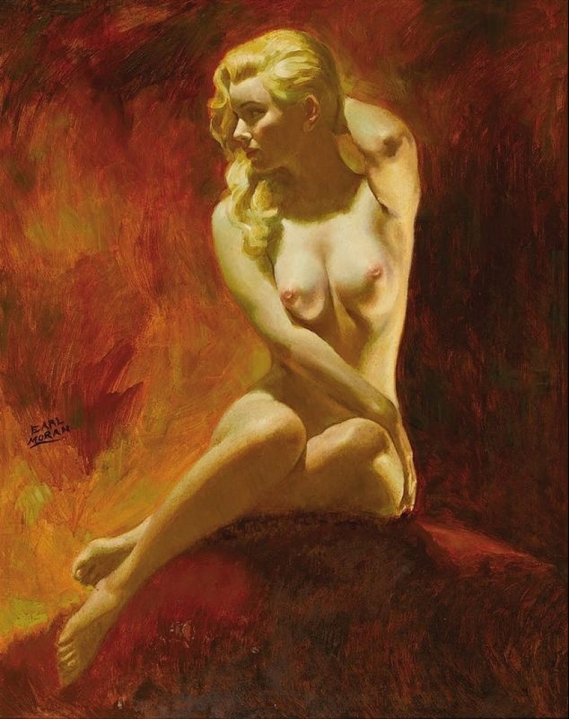 Pin-up from Earl Moran, the artist for whom Marilyn Monroe worked as a model Pin-up from Earl Moran, the artist for whom Marilyn Monroe worked as a model