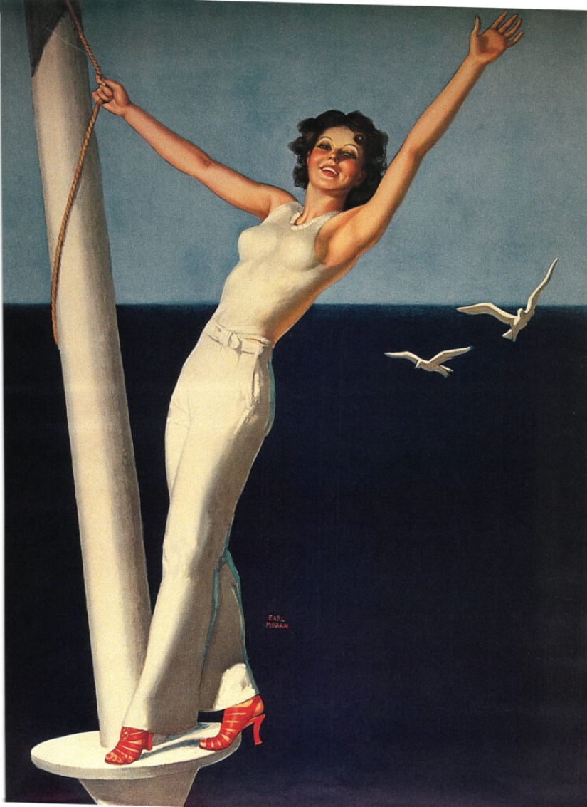 Pin-up from Earl Moran, the artist for whom Marilyn Monroe worked as a model Pin-up from Earl Moran, the artist for whom Marilyn Monroe worked as a model