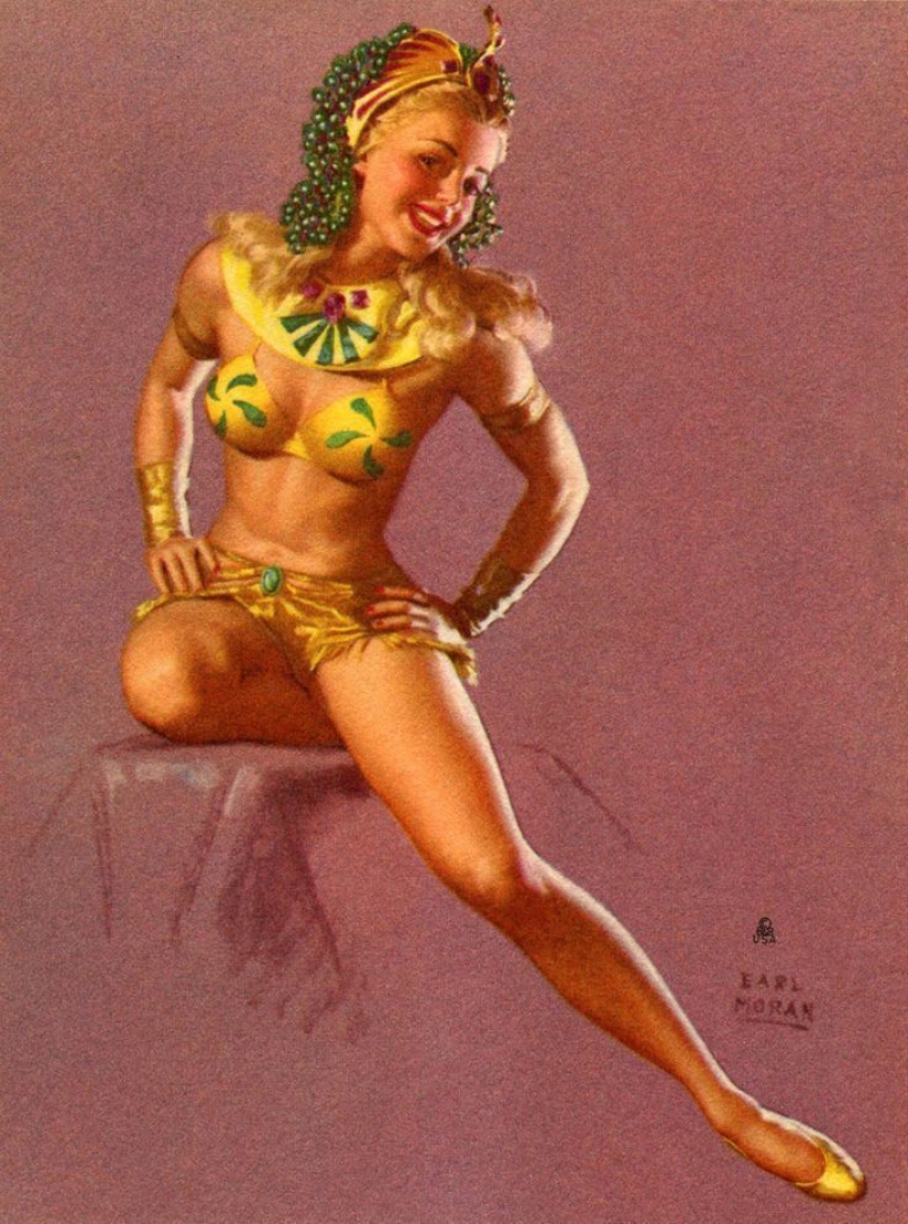 Pin-up from Earl Moran, the artist for whom Marilyn Monroe worked as a model Pin-up from Earl Moran, the artist for whom Marilyn Monroe worked as a model