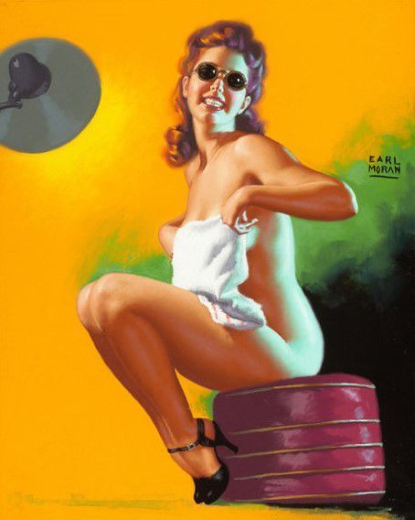 Pin-up from Earl Moran, the artist for whom Marilyn Monroe worked as a model Pin-up from Earl Moran, the artist for whom Marilyn Monroe worked as a model