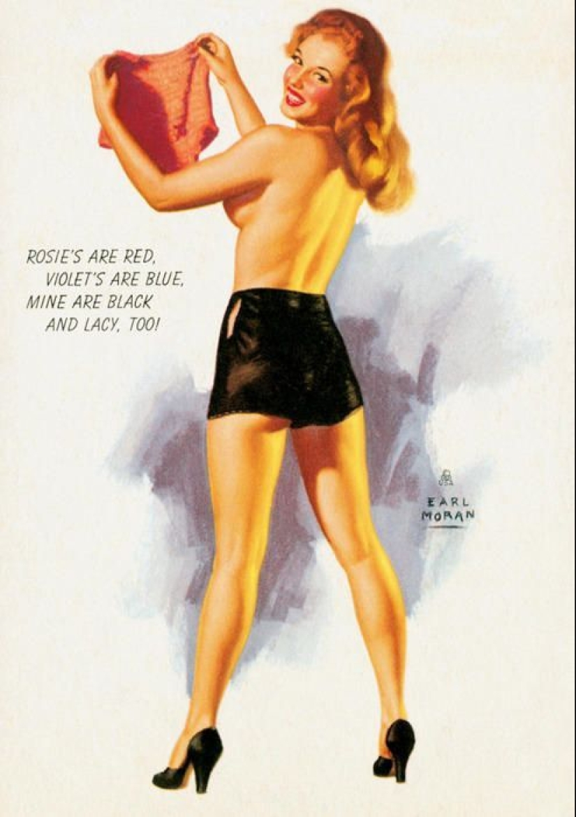 Pin-up from Earl Moran, the artist for whom Marilyn Monroe worked as a model Pin-up from Earl Moran, the artist for whom Marilyn Monroe worked as a model