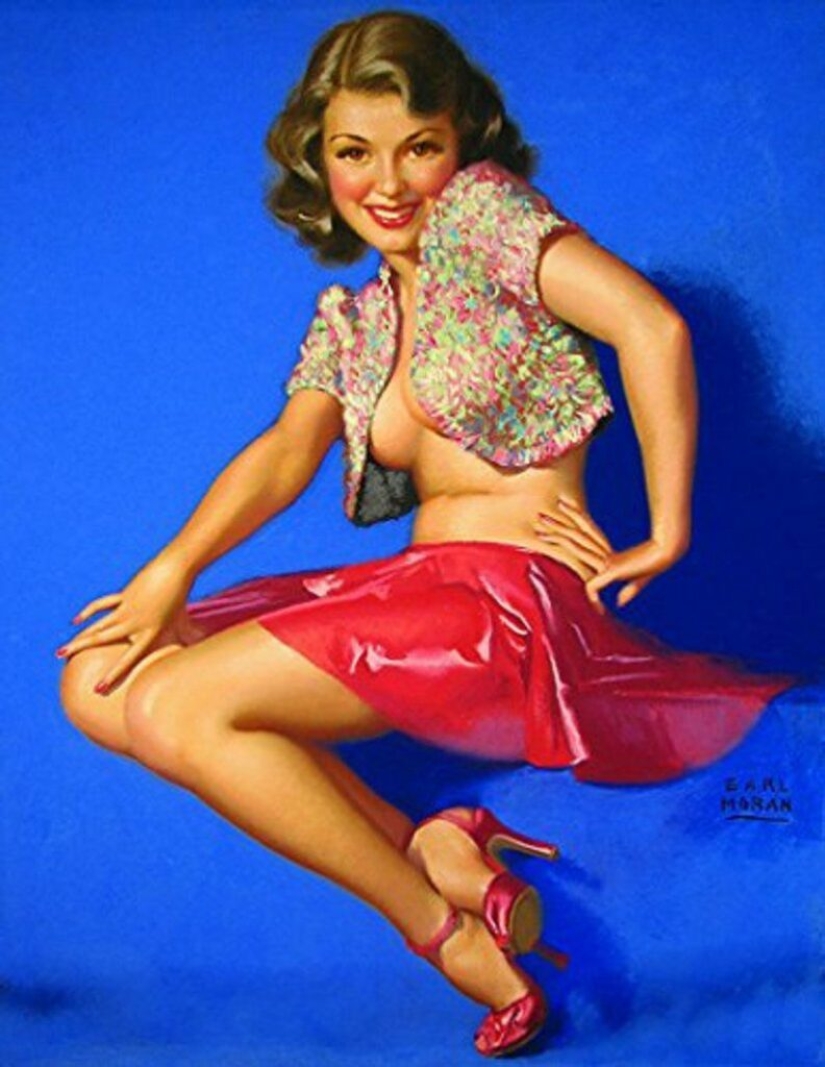 Pin-up from Earl Moran, the artist for whom Marilyn Monroe worked as a model Pin-up from Earl Moran, the artist for whom Marilyn Monroe worked as a model
