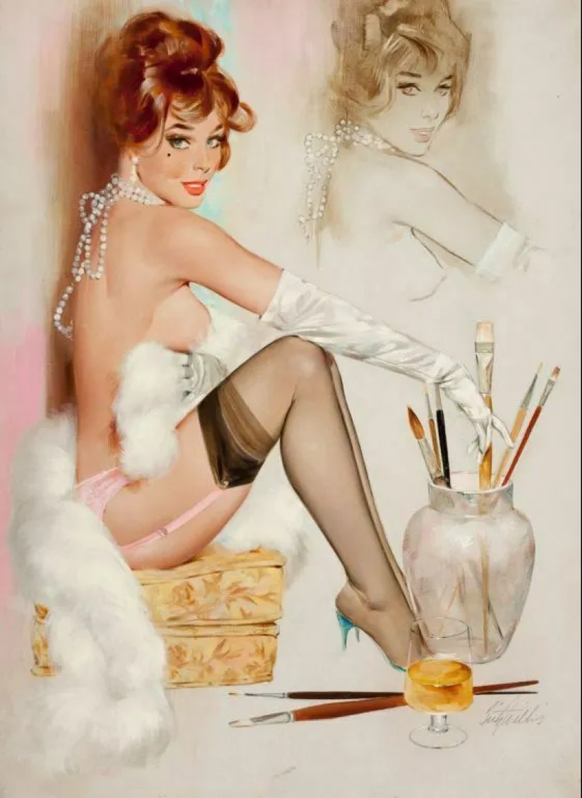 Pin-up from Earl Moran, the artist for whom Marilyn Monroe worked as a model Pin-up from Earl Moran, the artist for whom Marilyn Monroe worked as a model