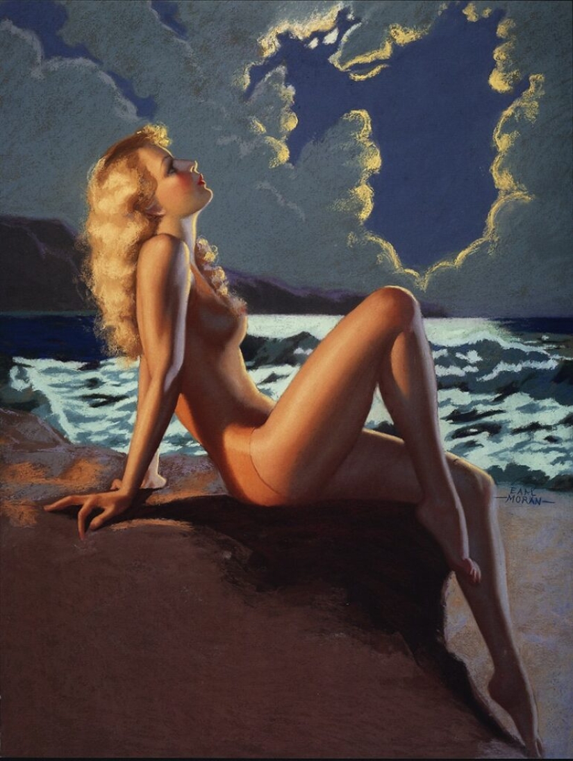 Pin-up from Earl Moran, the artist for whom Marilyn Monroe worked as a model Pin-up from Earl Moran, the artist for whom Marilyn Monroe worked as a model