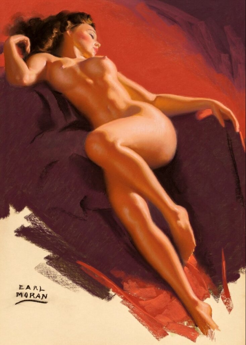 Pin-up from Earl Moran, the artist for whom Marilyn Monroe worked as a model Pin-up from Earl Moran, the artist for whom Marilyn Monroe worked as a model