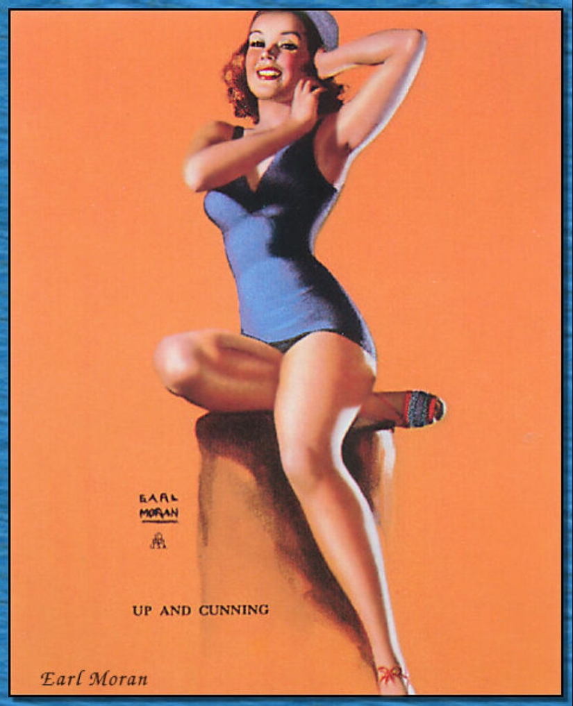 Pin-up from Earl Moran, the artist for whom Marilyn Monroe worked as a model Pin-up from Earl Moran, the artist for whom Marilyn Monroe worked as a model