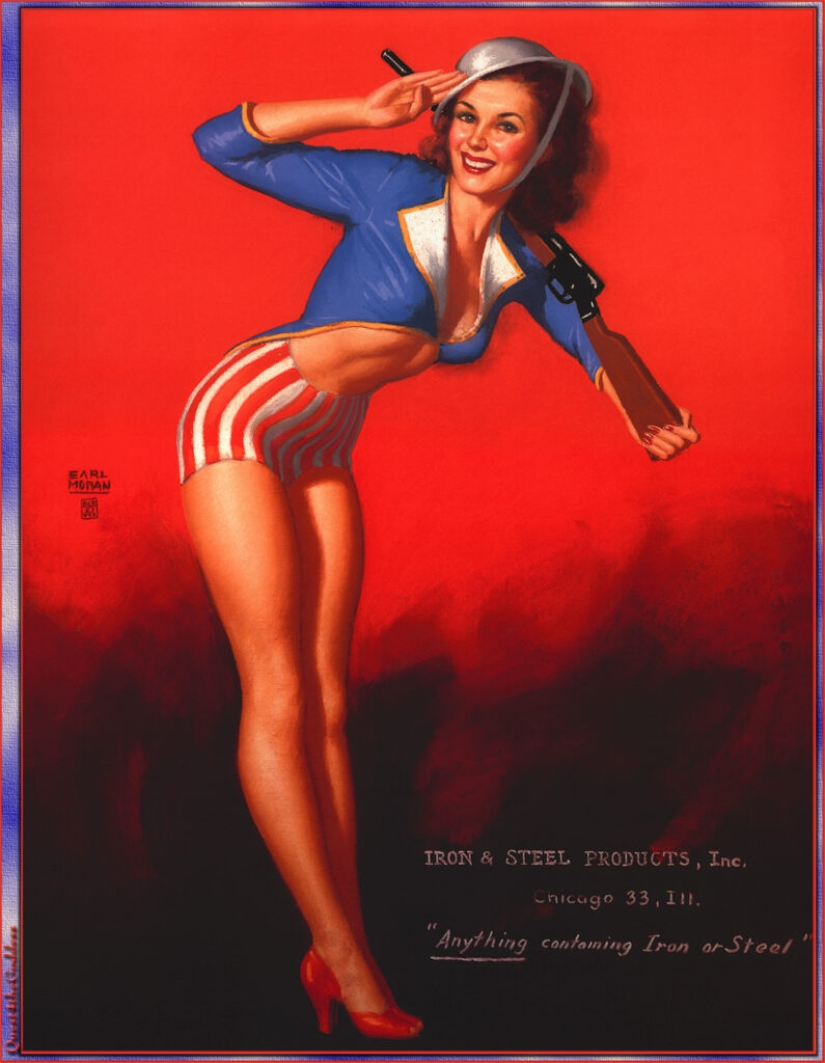 Pin-up from Earl Moran, the artist for whom Marilyn Monroe worked as a model Pin-up from Earl Moran, the artist for whom Marilyn Monroe worked as a model