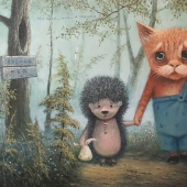 Pintura amable por el artista autodidacta Andrey Repnikov