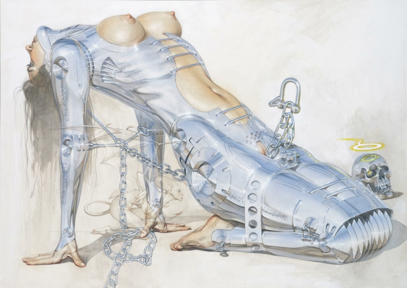 Pinup and cyberpunk master Hajime Sorayama's sexy robots