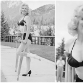 Plaster-beauty is not a hindrance: rare photos of Marilyn Monroe on crutches Plaster-beauty is not a hindrance: rare photos of Marilyn Monroe on crutches