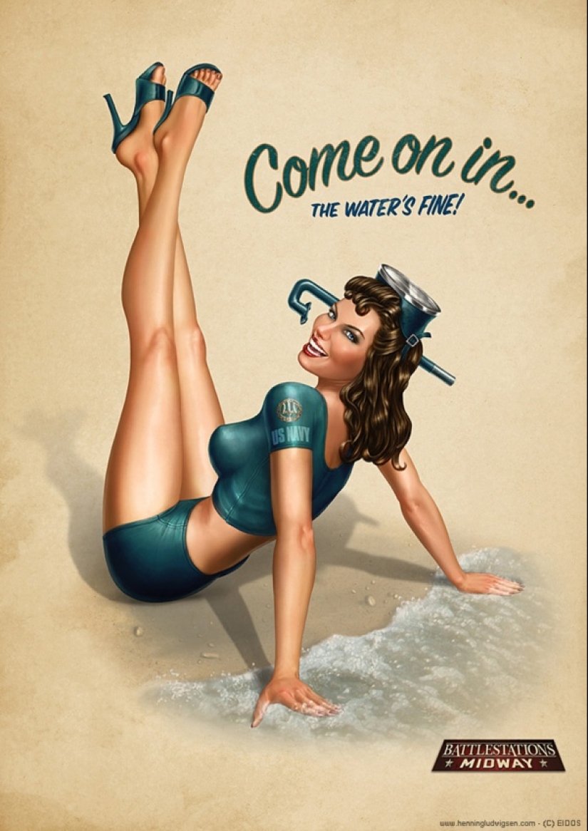 Playful Norwegian pin-up art by illustrator Henning Ludvigsen Playful Norwegian pin-up art by illustrator Henning Ludvigsen