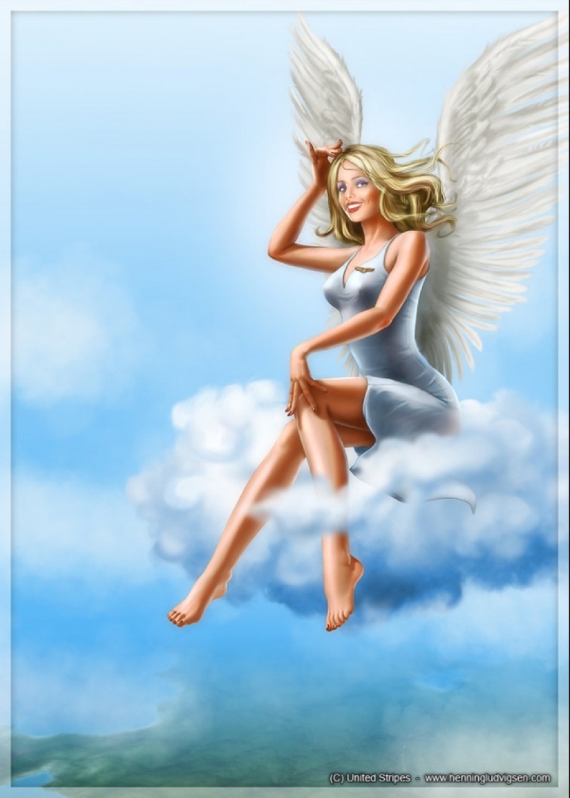 Playful Norwegian pin-up art by illustrator Henning Ludvigsen