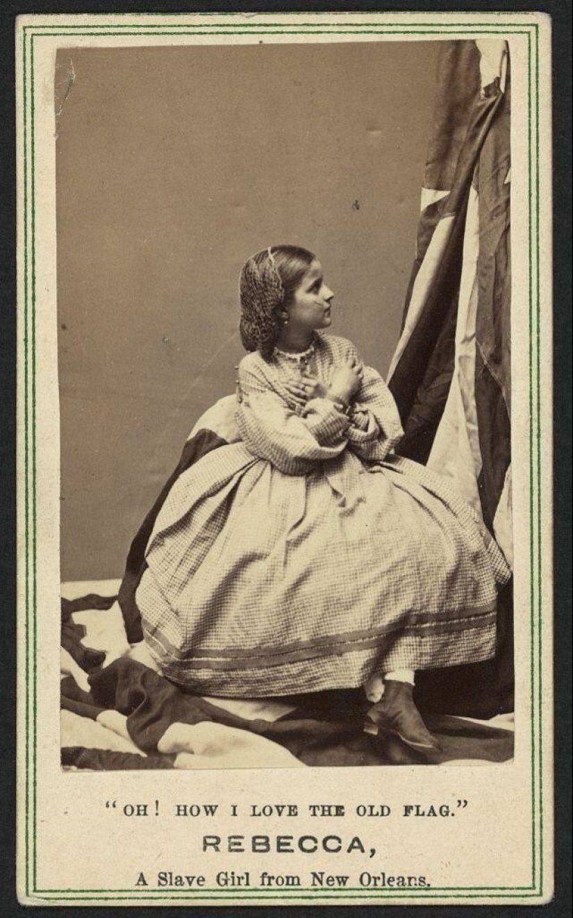 Portraits of Rebecca Huger, white girl slave of New Orleans 1860‑ies