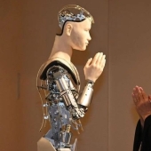 Progress has come so far: a robot preacher works in a Japanese temple