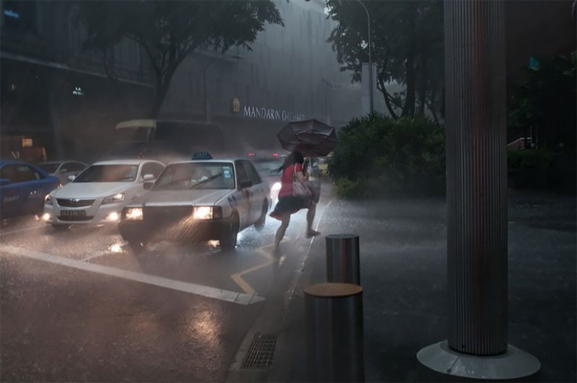 Rainy mood: a photographer from Singapore catches the emotions of people during a downpour