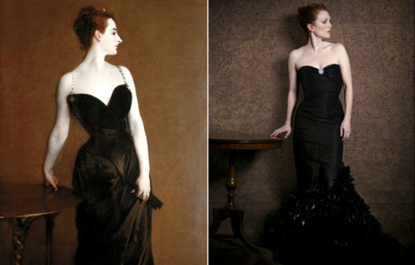 Retratos de damas: Julianne Moore en interpretaciones de moda de grandes pinturas