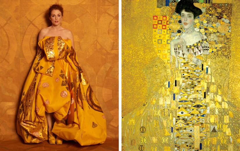 Retratos de damas: Julianne Moore en interpretaciones de moda de grandes pinturas