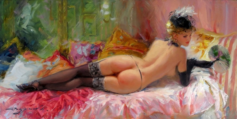 Retratos de mujeres de Konstantin Razumov: ligereza, luz y erotismo de la época burlesca Retratos de mujeres de Konstantin Razumov: ligereza, luz y erotismo de la época burlesca