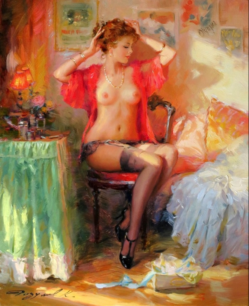 Retratos de mujeres de Konstantin Razumov: ligereza, luz y erotismo de la época burlesca Retratos de mujeres de Konstantin Razumov: ligereza, luz y erotismo de la época burlesca