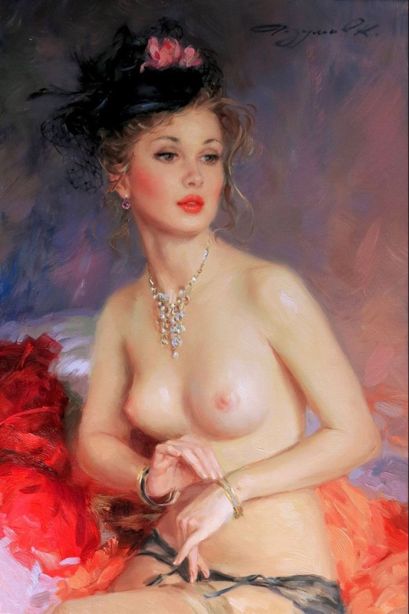 Retratos de mujeres de Konstantin Razumov: ligereza, luz y erotismo de la época burlesca Retratos de mujeres de Konstantin Razumov: ligereza, luz y erotismo de la época burlesca