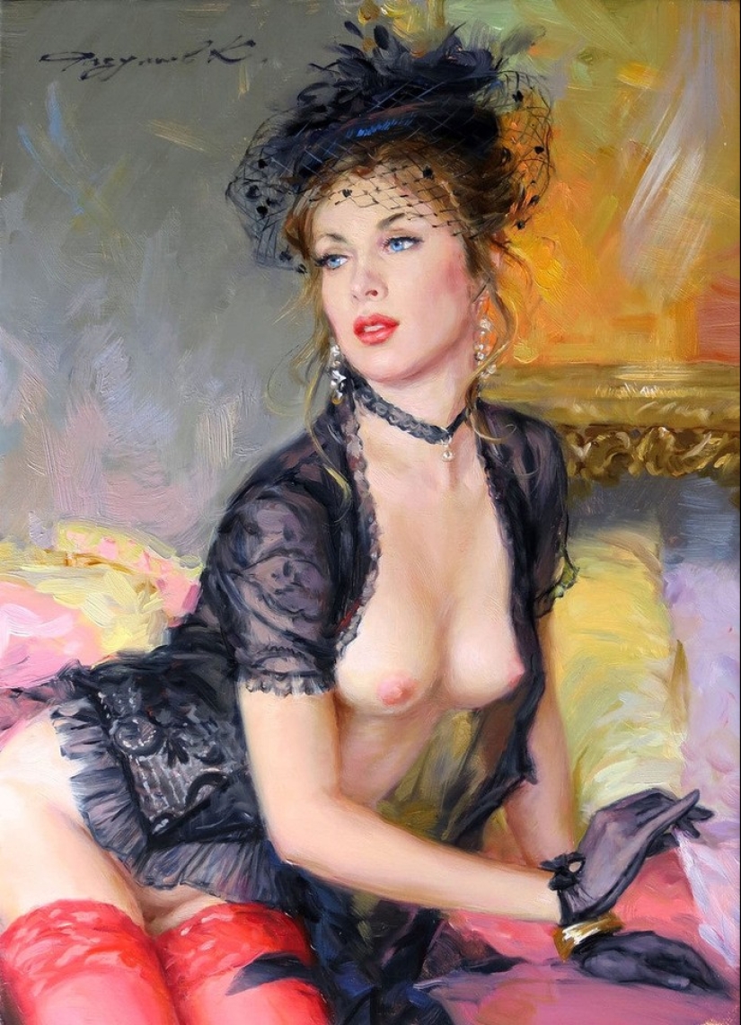 Retratos de mujeres de Konstantin Razumov: ligereza, luz y erotismo de la época burlesca Retratos de mujeres de Konstantin Razumov: ligereza, luz y erotismo de la época burlesca