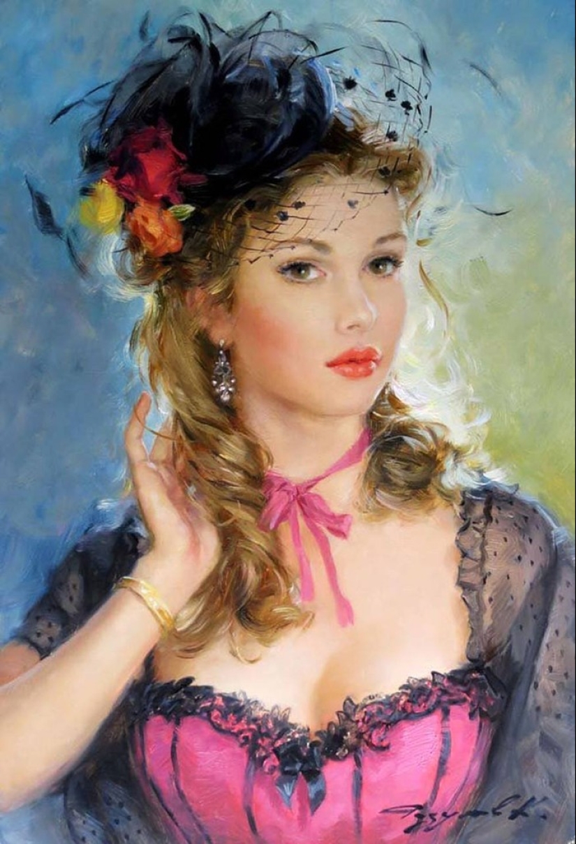 Retratos de mujeres de Konstantin Razumov: ligereza, luz y erotismo de la época burlesca Retratos de mujeres de Konstantin Razumov: ligereza, luz y erotismo de la época burlesca
