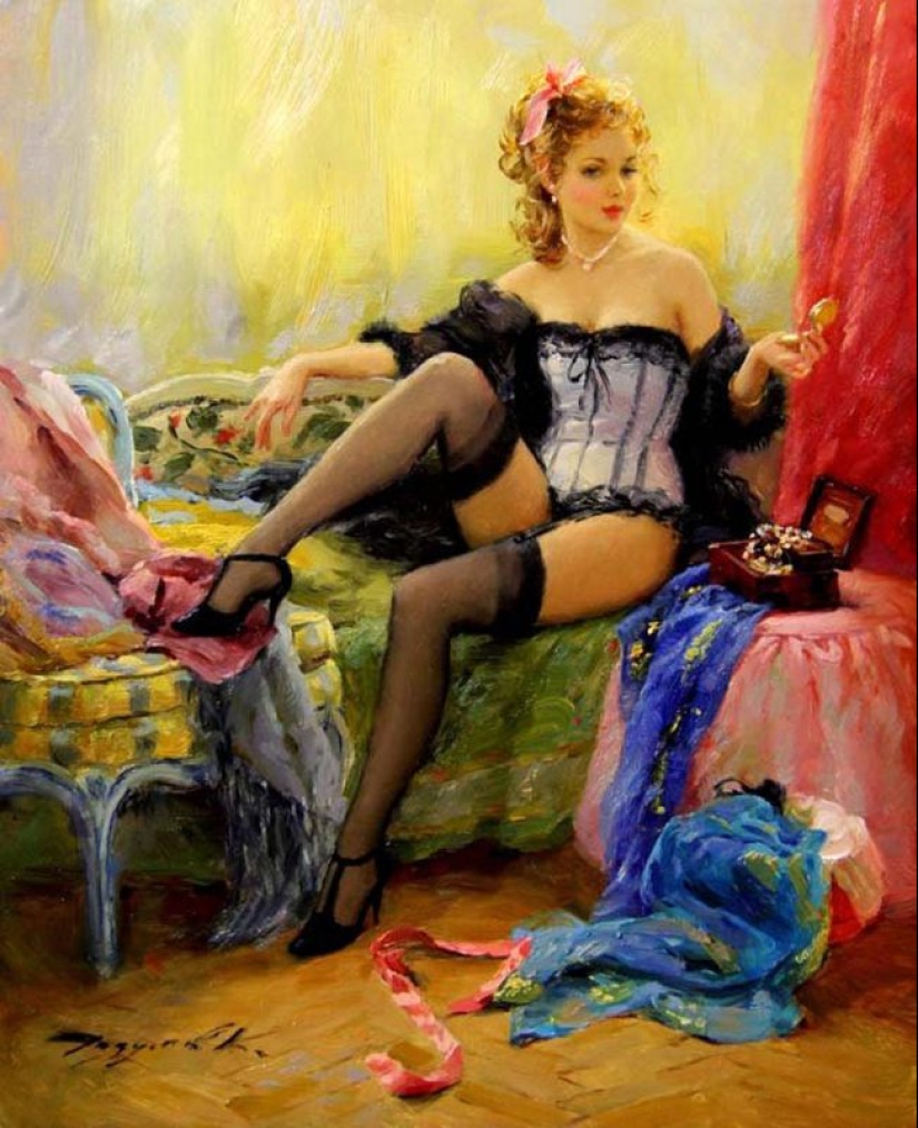 Retratos de mujeres de Konstantin Razumov: ligereza, luz y erotismo de la época burlesca Retratos de mujeres de Konstantin Razumov: ligereza, luz y erotismo de la época burlesca