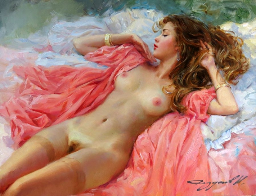 Retratos de mujeres de Konstantin Razumov: ligereza, luz y erotismo de la época burlesca Retratos de mujeres de Konstantin Razumov: ligereza, luz y erotismo de la época burlesca