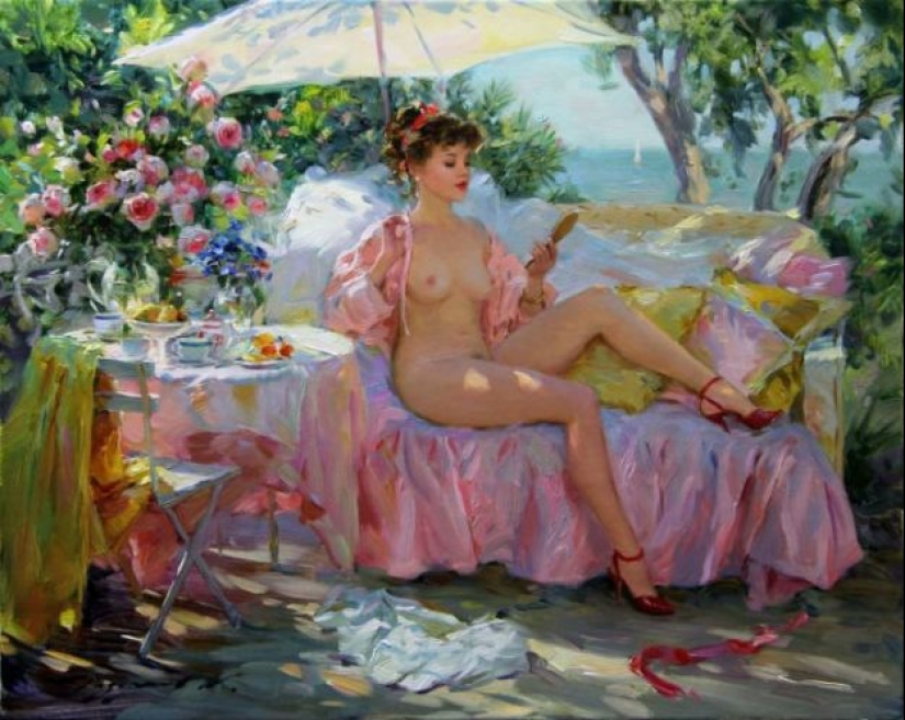 Retratos de mujeres de Konstantin Razumov: ligereza, luz y erotismo de la época burlesca Retratos de mujeres de Konstantin Razumov: ligereza, luz y erotismo de la época burlesca