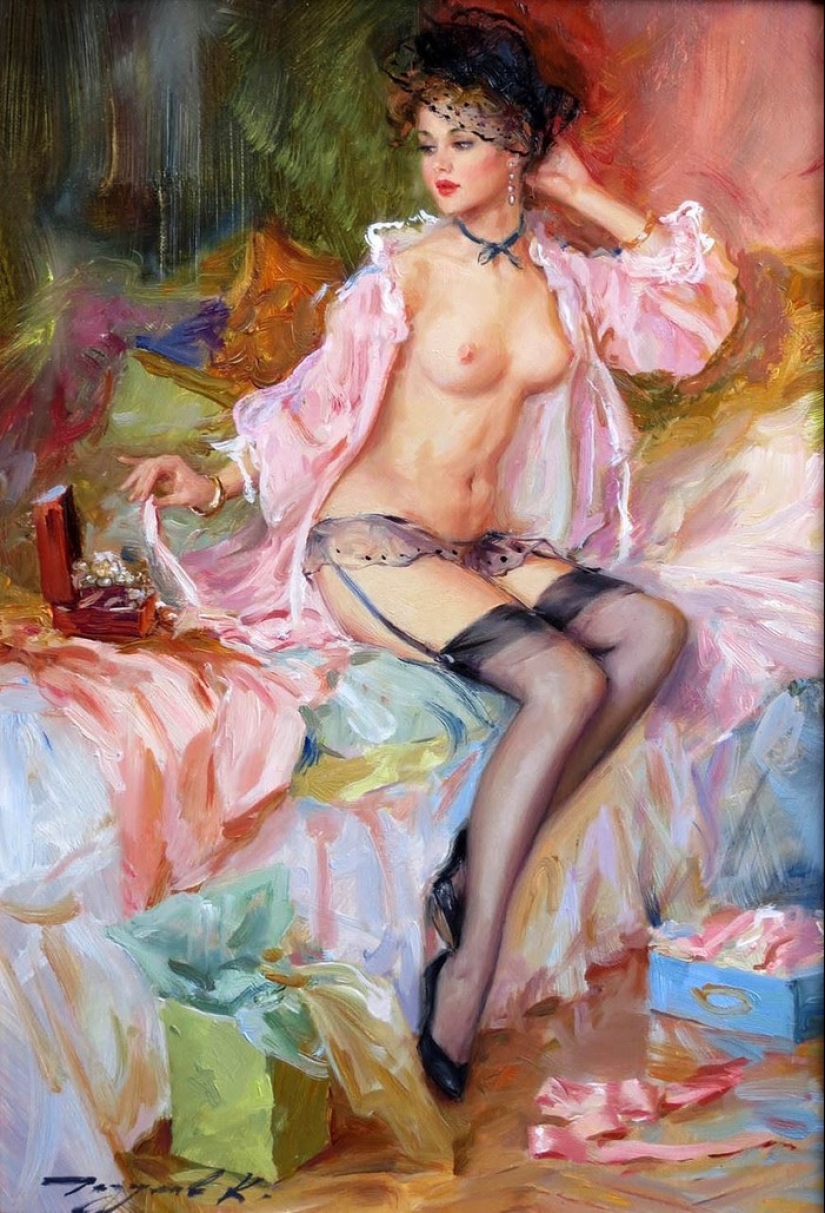 Retratos de mujeres de Konstantin Razumov: ligereza, luz y erotismo de la época burlesca Retratos de mujeres de Konstantin Razumov: ligereza, luz y erotismo de la época burlesca