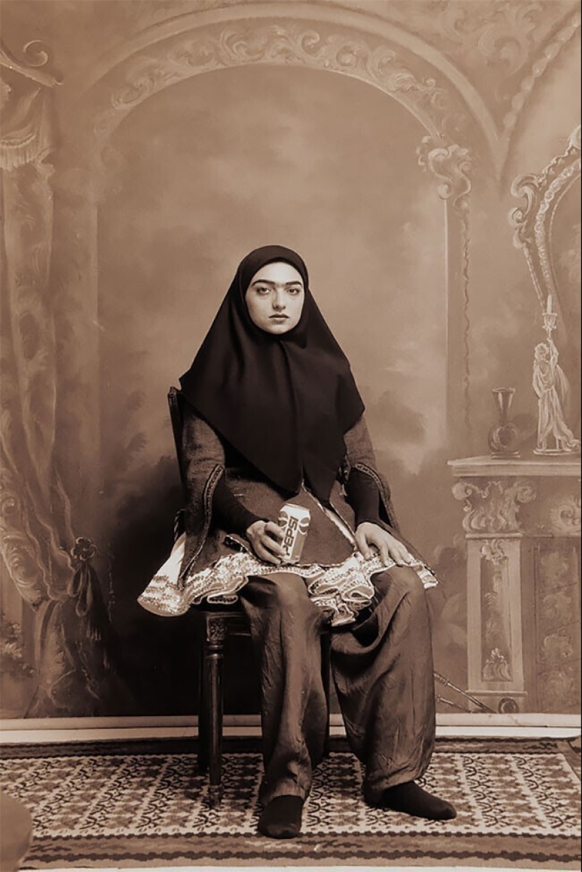 Retratos fotográficos de bellezas iraníes al estilo del siglo XIX Retratos fotográficos de bellezas iraníes al estilo del siglo XIX