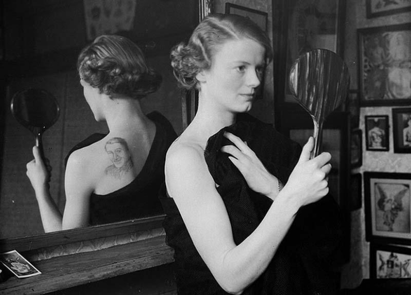 Retratos vintage de mujeres tatuadas